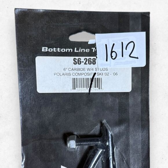 Bottom Line Traction S6-268 6" Carbide W/4 Studs Polaris Composite Ski 02-06 612 - Picture 3 of 4
